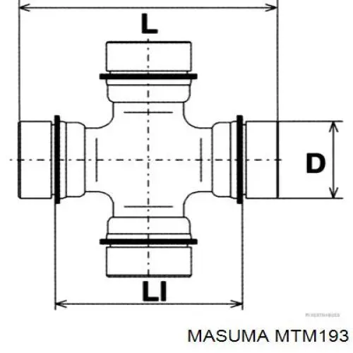 MTM193 Masuma cruceta de árbol de cardán trasero