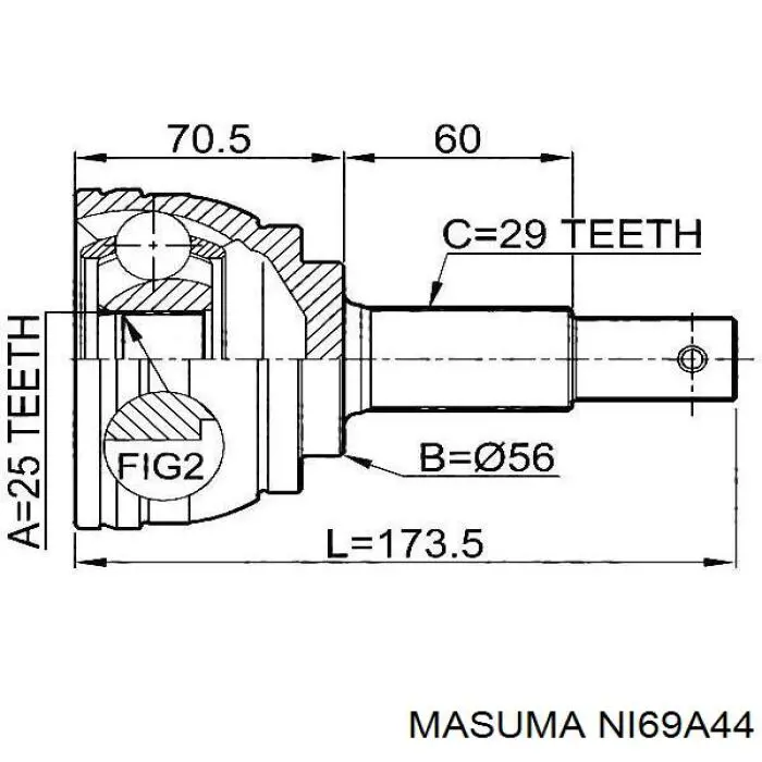 Junta homocinetica NI69A44 Masuma