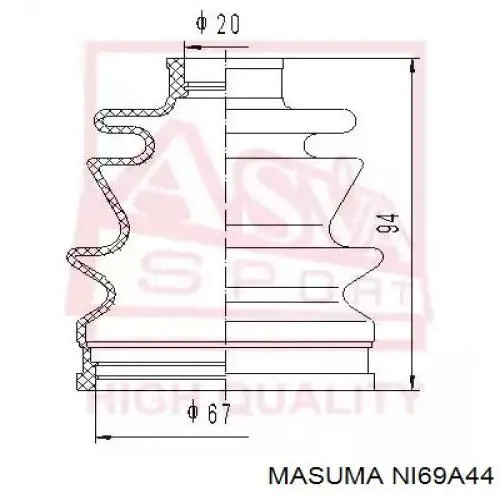 NI69A44 Masuma Junta homocinética