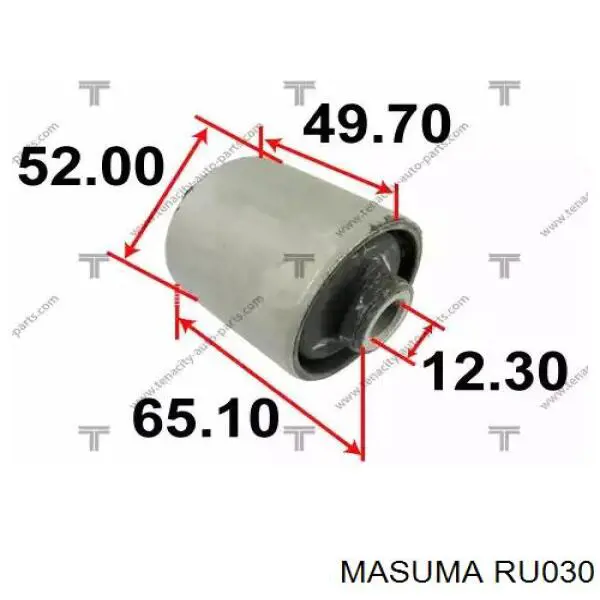 RU030 Masuma Buje del brazo longitudinal inferior trasero