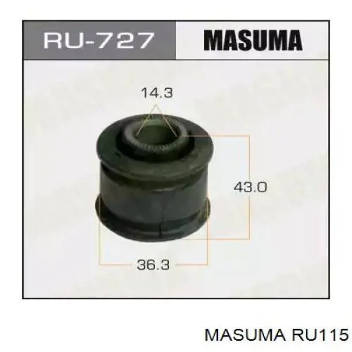 RU115 Masuma suspensión, barra transversal trasera, exterior