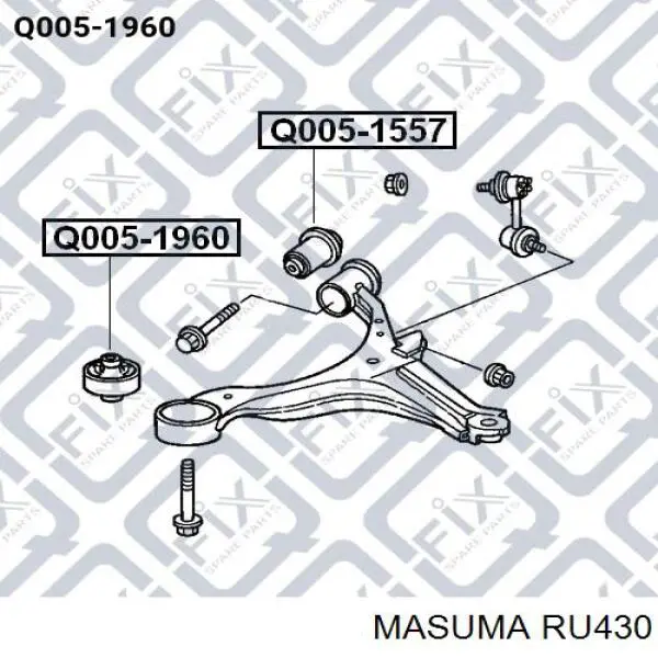 RU430 Masuma barra panhard, eje trasero