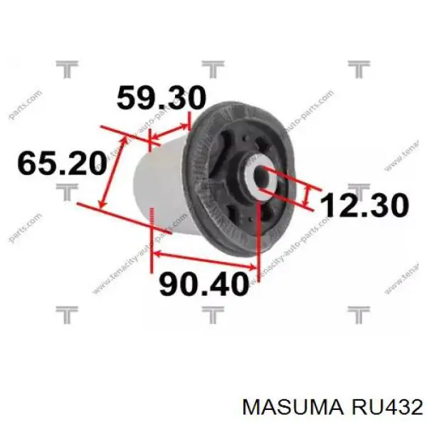 RU432 Masuma suspensión, cuerpo del eje trasero