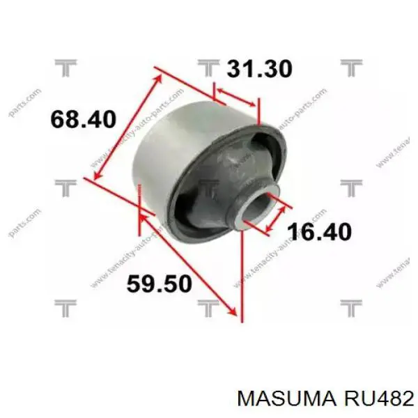 Silentblock de brazo de suspensión Masuma RU482 precio, desde 18,37 EUR
