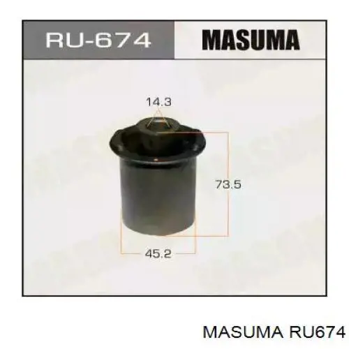 RU674 Masuma silentblock de brazo de suspensión trasero superior