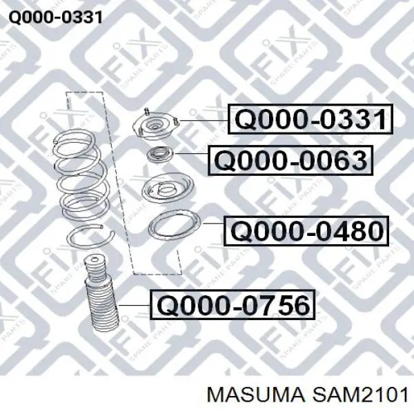SAM2101 Masuma Soporte del amortiguador delantero