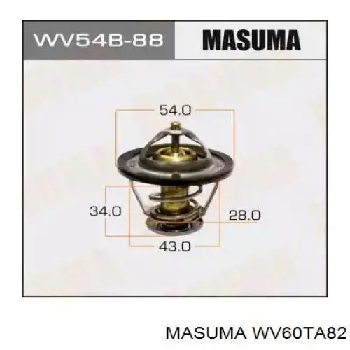 WV60TA82 Masuma termostato, refrigerante