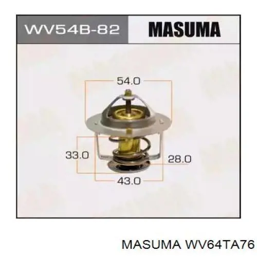 WV64TA76 Masuma termostato, refrigerante