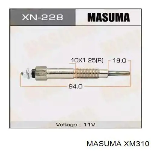 Bujía de precalentamiento XM310 Masuma