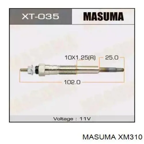 XM310 Masuma Bujías de calentamiento