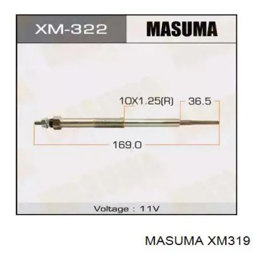 XM319 Masuma Bujías de calentamiento