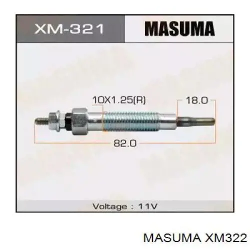 XM322 Masuma bujía de precalentamiento
