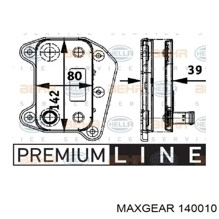 140010 Maxgear radiador de aceite