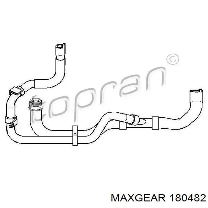 18-0482 Maxgear manguera refrigerante para radiador inferiora