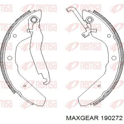 19-0272 Maxgear zapatas de frenos de tambor traseras