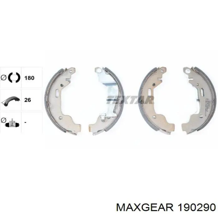 19-0290 Maxgear zapatas de frenos de tambor traseras