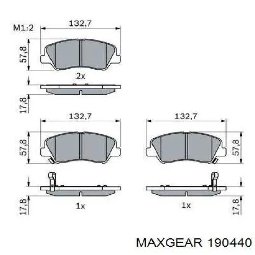 Pastillas de freno delanteras Mazda 323 BA
