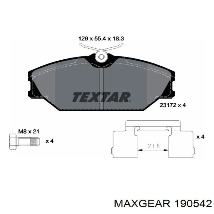 Pastillas de freno delanteras Renault Laguna 1 B56, 556