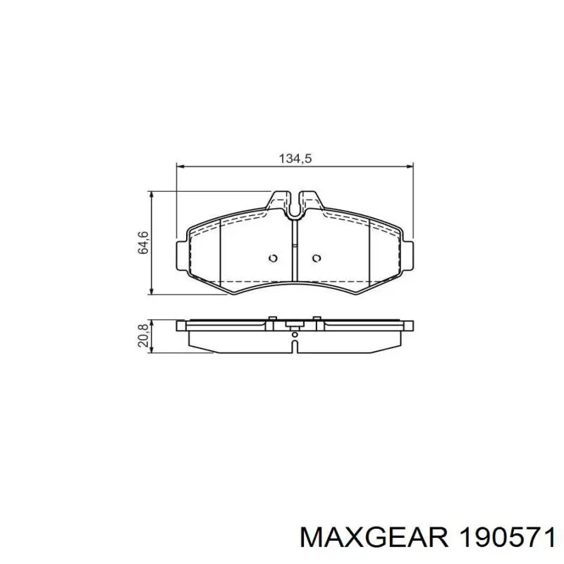 19-0571 Maxgear pastillas de freno delanteras