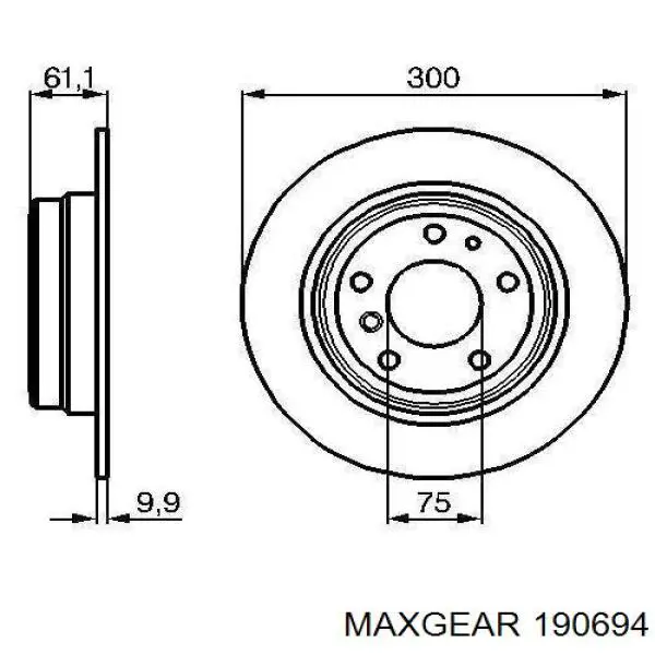 Disco de freno trasero BMW 5 E34