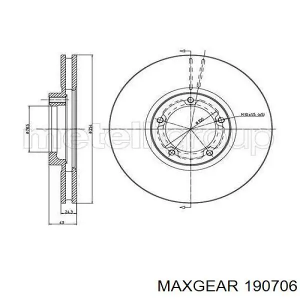 19-0706 Maxgear freno de disco delantero