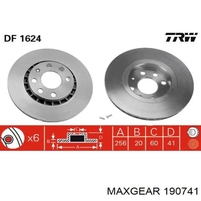 19-0741 Maxgear freno de disco delantero