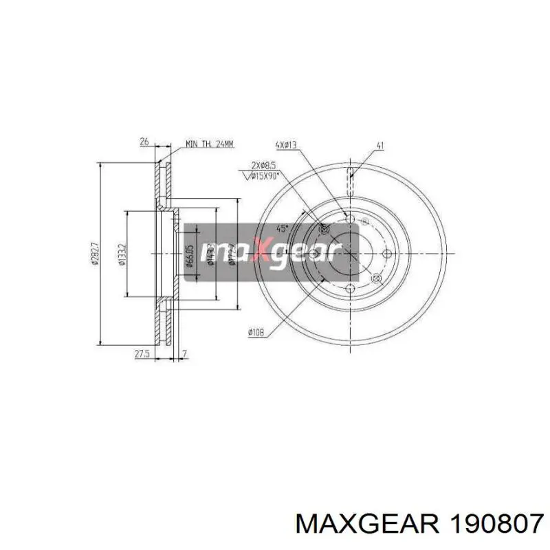 Freno de disco delantero Citroen C4 UD