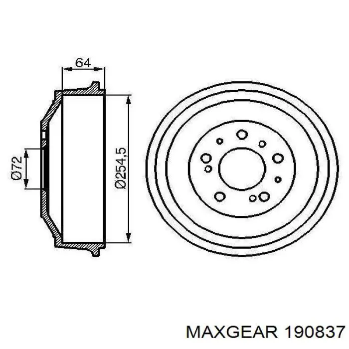 Tambor de freno trasero Peugeot/Citroen 4449694