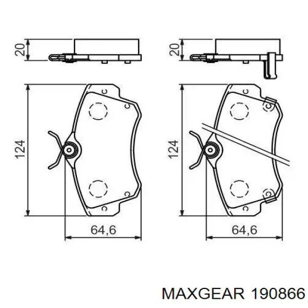 Pastillas de freno V1013843AF Chrysler