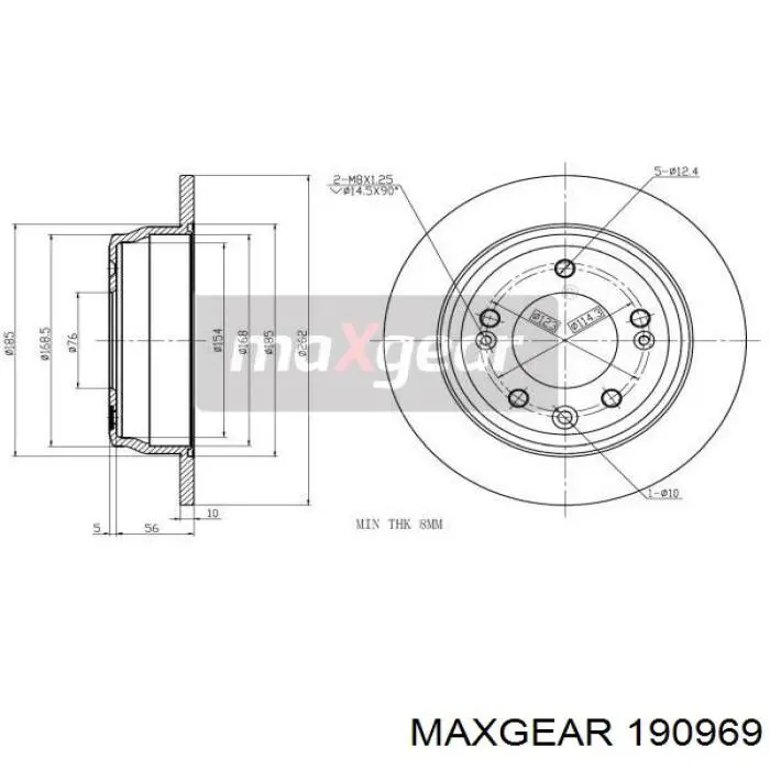 19-0969 Maxgear freno de disco delantero