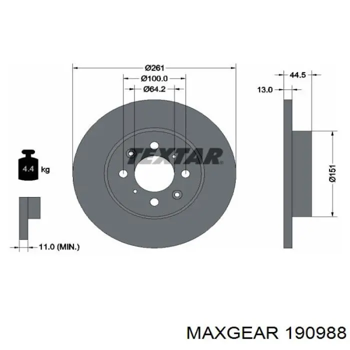 Disco de freno delantero Bosch 986478889