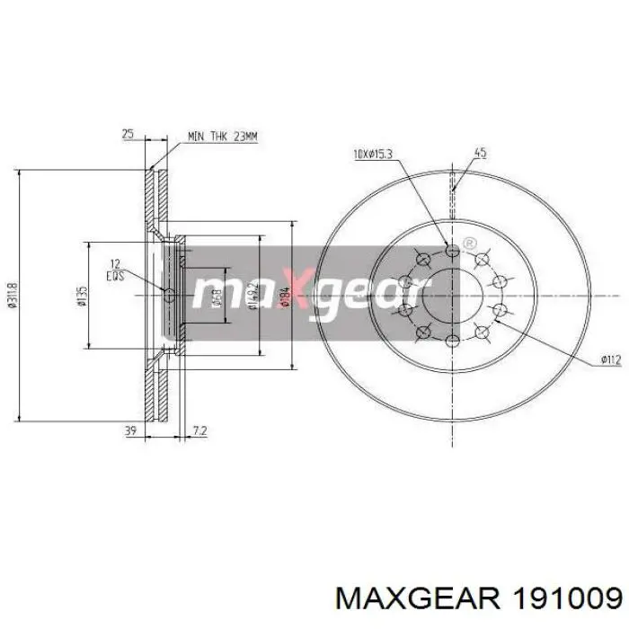 Freno de disco delantero Renault Trafic 2 FL