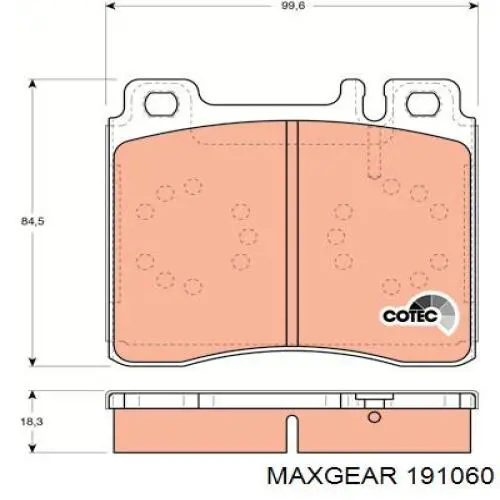 19-1060 Maxgear pastillas de freno delanteras