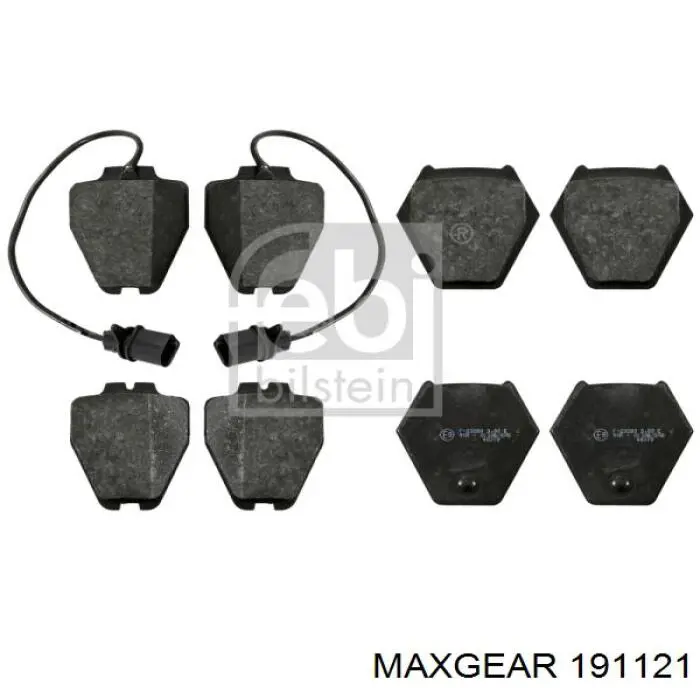 19-1121 Maxgear pastillas de freno delanteras