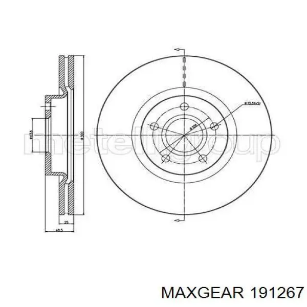 Freno de disco delantero Volvo V40 525, 526