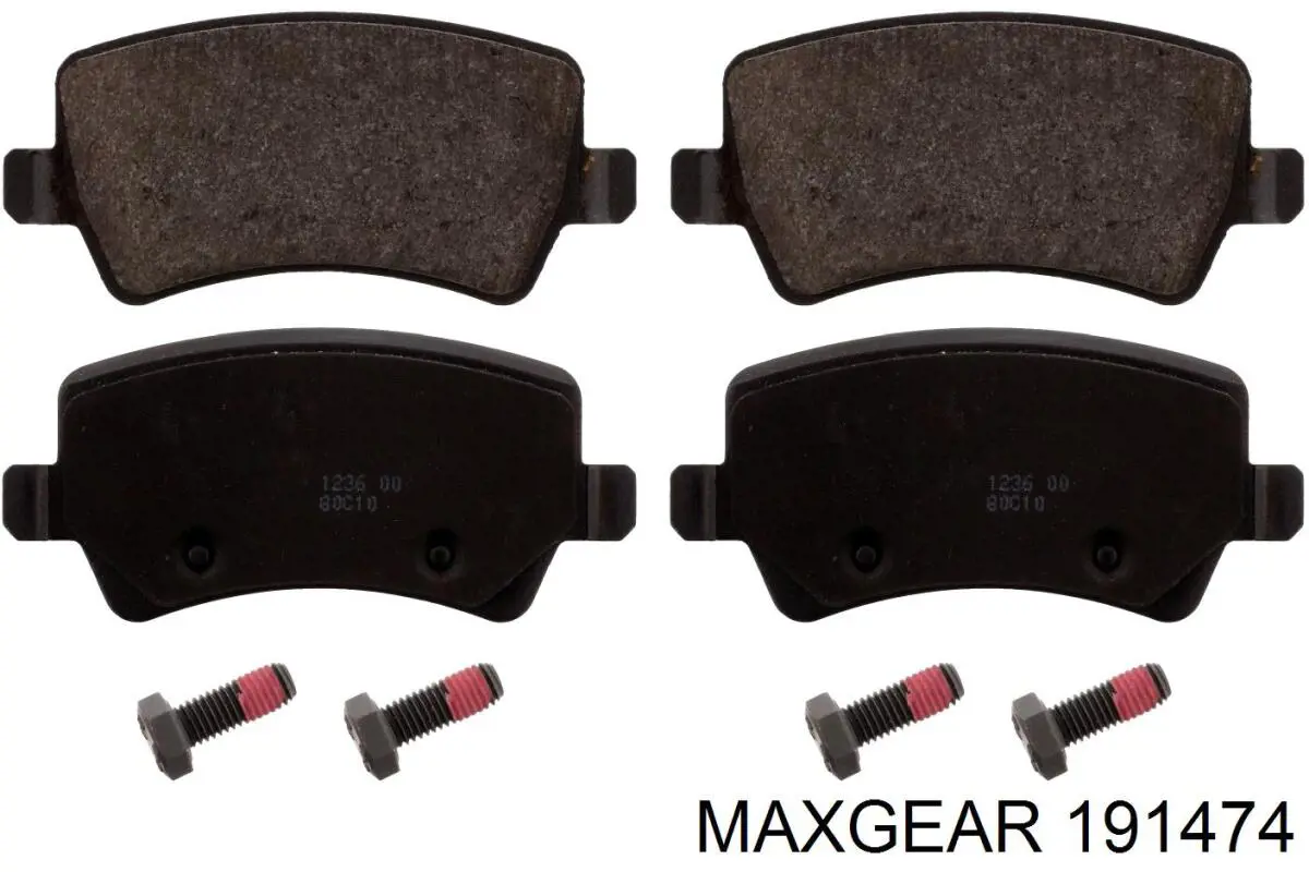 19-1474 Maxgear pastillas de freno traseras