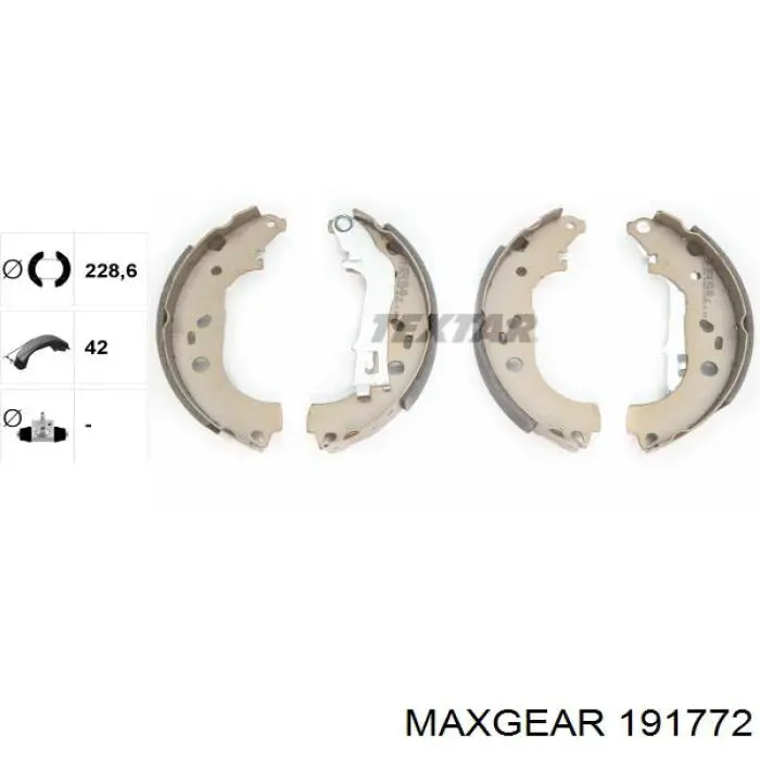 191772 Maxgear zapatas de frenos de tambor traseras