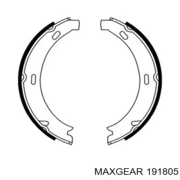 Juego de zapatas de frenos, freno de estacionamiento Mercedes E C124