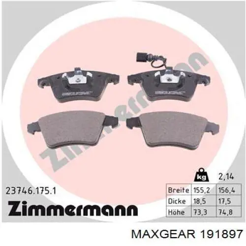 Pastillas de freno delanteras Volkswagen Transporter 7HA, 7HH, 7EA, 7EH