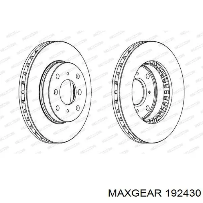 19-2430 Maxgear disco de freno trasero