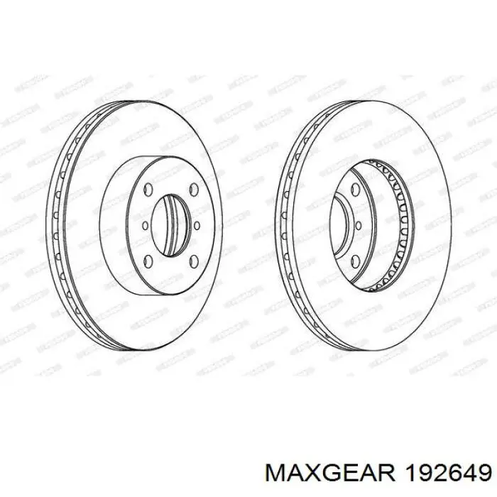 192649 Maxgear freno de disco delantero