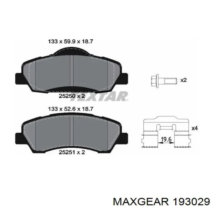 Pastillas de freno delanteras Citroen C4