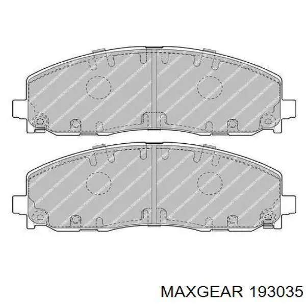 193035 Maxgear pastillas de freno delanteras