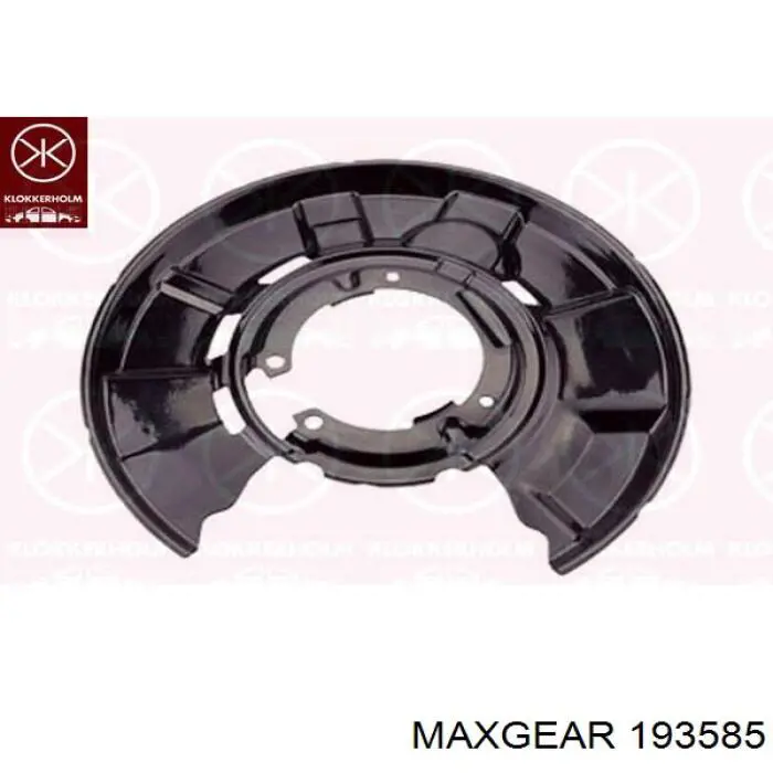 19-3585 Maxgear chapa protectora contra salpicaduras, disco de freno delantero derecho