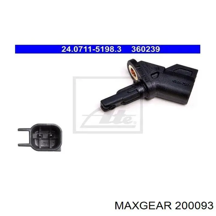 Sensor ABS delantero Volvo V40 525, 526