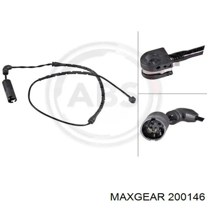 200146 Maxgear contacto de aviso, desgaste de los frenos, trasero