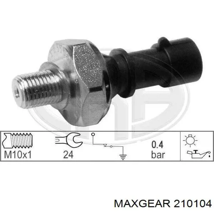 21-0104 Maxgear indicador, presión del aceite