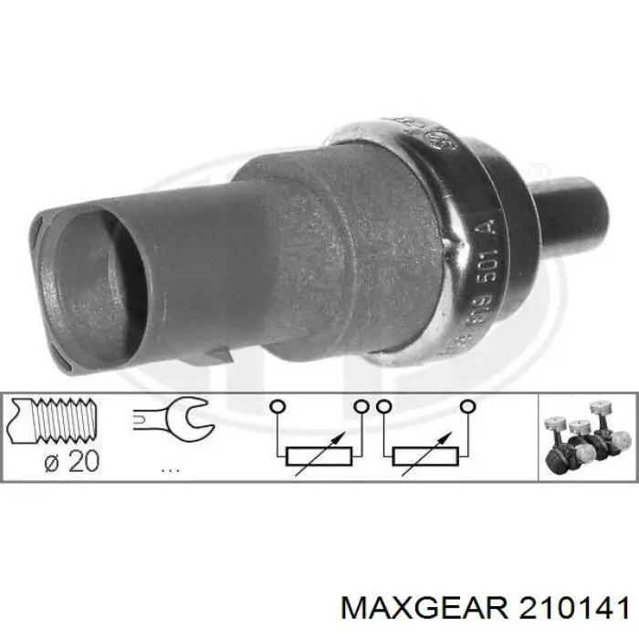 Sensor de temperatura del refrigerante Audi A4 8EC