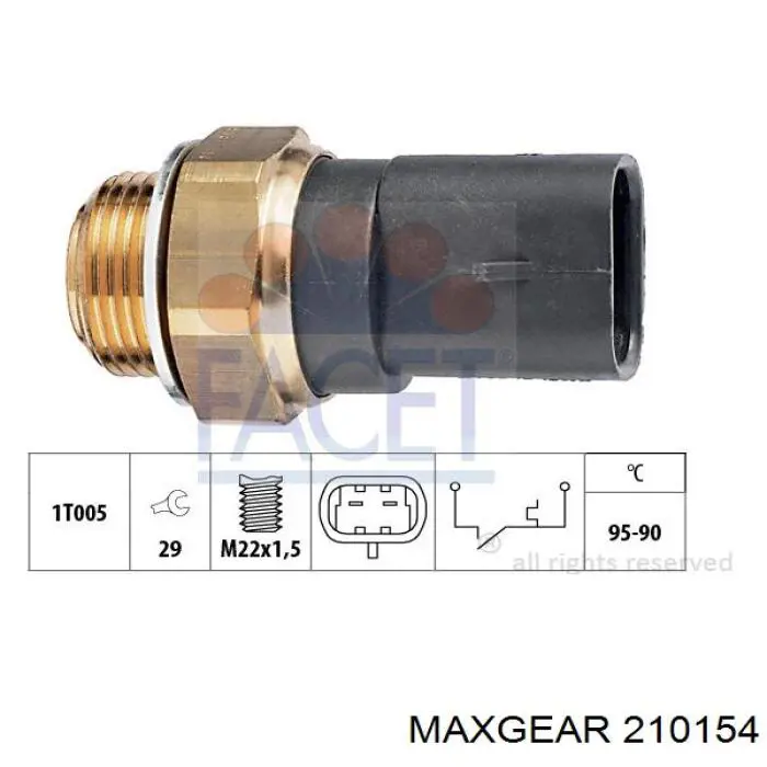 Sensor, temperatura del refrigerante (encendido el ventilador del radiador) Alfa Romeo 145 930