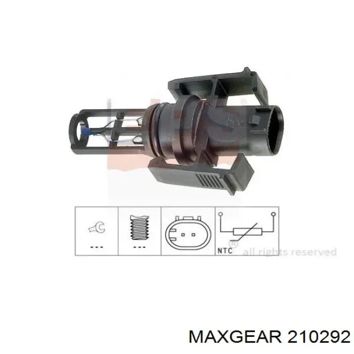 21-0292 Maxgear sensor, temperatura del aire de admisión